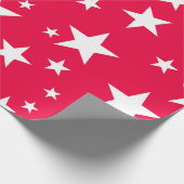 Nostalgische kerst rode witte sterren Sjabloon Cadeaupapier (Hoek)