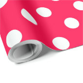 Nostalgische kerst rood wit polka stippen Sjabloon Cadeaupapier (Rol Hoek)