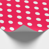 Nostalgische kerst rood wit polka stippen Sjabloon Cadeaupapier (Hoek)