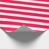 Nostalgische Kerst Sjabloon Rood Wit Gestreept Cadeaupapier (Hoek)