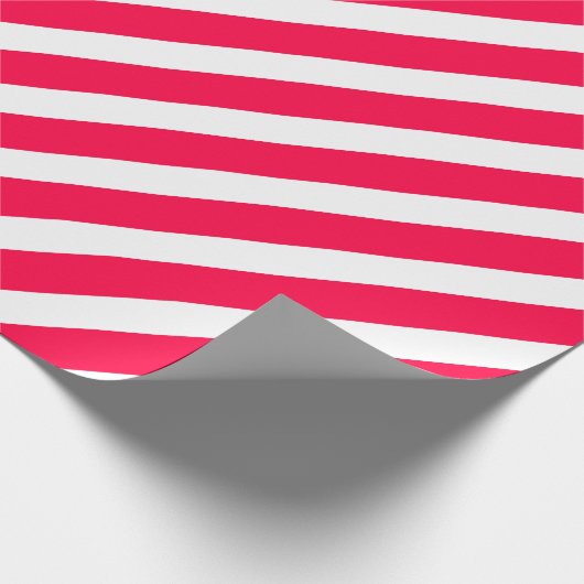 Nostalgische Kerst Sjabloon Rood Wit Gestreept Cadeaupapier (Hoek)