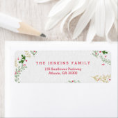 Nostalgische kerst vakantie retour adres labels (Insitu)