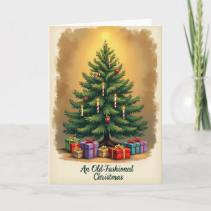 Nostalgische Kerstboom Kaart