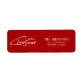 Nostalgische kerstfeestdag etiket (Voorkant)