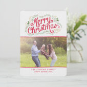 Nostalgische kerstfeestdag fotokaarten feestdagenkaart (Staand voorkant)