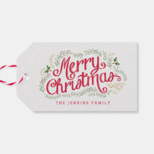 Nostalgische kerstfeestdagen — Labels Cadeaulabel