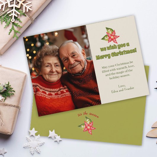 Nostalgische kerstfoto Traditionele vakantie Schat Feestdagenkaart