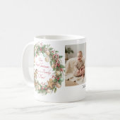 Nostalgische kerstfoto van een gezin van drie koffiemok (Voorkant links)