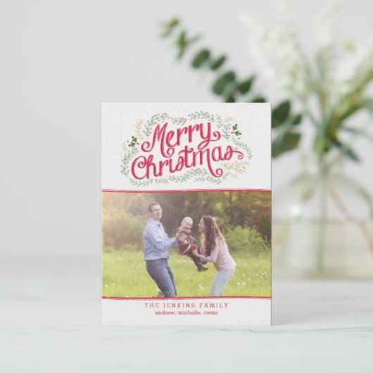 Nostalgische kerstkaart Briefkaart (Staand voorkant)