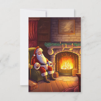 Nostalgische kerstkaart met Sinterklaas Kaart