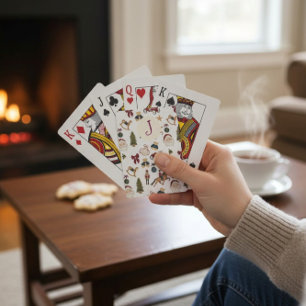 Nostalgische Kerstkaarten Pokerkaarten