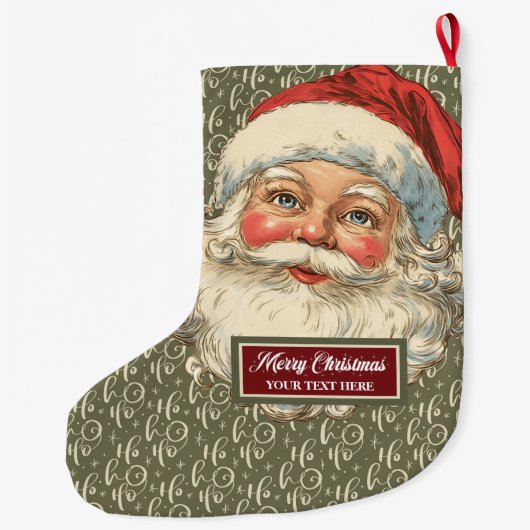 Nostalgische kerstkous  ouderwets grote kerstsok (Achterkant)