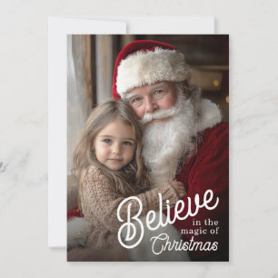 Nostalgische Kerstmagie-foto Feestdagenkaart