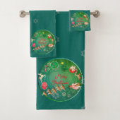 nostalgische kerstman bad handdoek (Insitu)