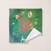 Nostalgische Kerstman Badhanddoek Set Bad Handdoek (Wasdoekje)