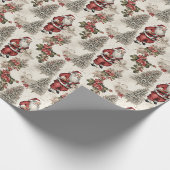 Nostalgische Kerstman Cadeaupapier (Hoek)