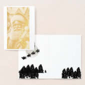 Nostalgische Kerstman Folie Kaarten (Display)