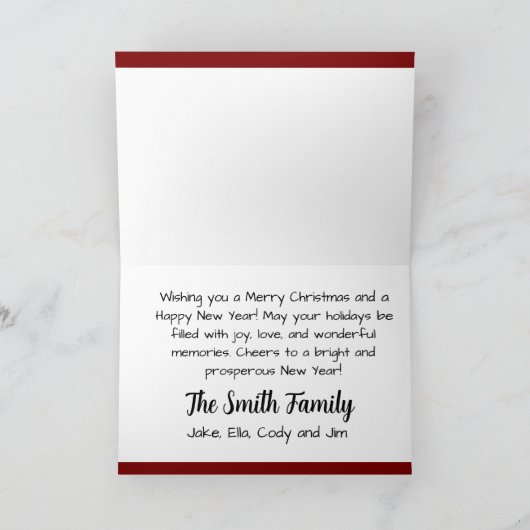 Nostalgische Kerstman in Sled (Custom) Feestdagen Kaart (Binnen)