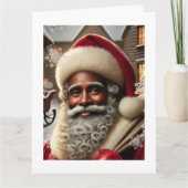 Nostalgische Kerstman Kaart (Voorkant)