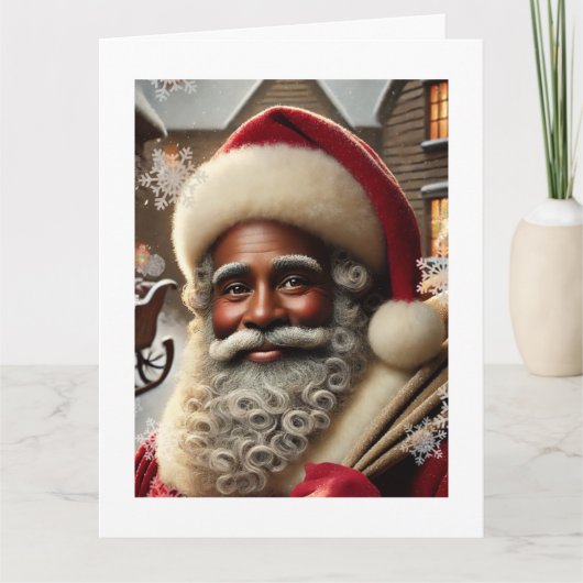 Nostalgische Kerstman Kaart (Voorkant)