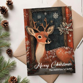 Nostalgische Kerstman kaart elegante folk charme