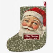 Nostalgische Kerstman Kerstkous Custom Grote Kerstsok (Achterkant)