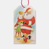 Nostalgische kerstman Little Angels Custom Gift Ta Cadeaulabel (Voorkant)