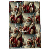 Nostalgische Kerstman Medium Cadeauzakje (Voorkant)