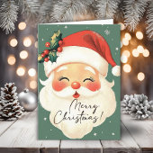 Nostalgische Kerstman Schattige Vrolijk Kerstfeest Feestdagen Kaart