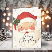 Nostalgische kerstman Vrolijk kerstfeest gepersona Feestdagen Kaart