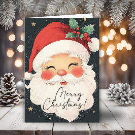 Nostalgische Kerstman Vrolijk Kerstfeest Kaart