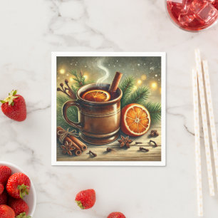 Nostalgische kerstmarkt Mulled Wine Découpage Servet