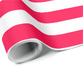 Nostalgische Kerstmis Rood Wit Gestreepte Classic Cadeaupapier (Rol Hoek)