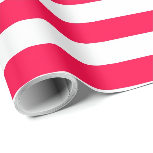 Nostalgische Kerstmis Rood Wit Gestreepte Classic Cadeaupapier (Rol Hoek)