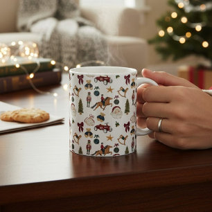 Nostalgische Kerstmis Speelgoed Waterverf Mok