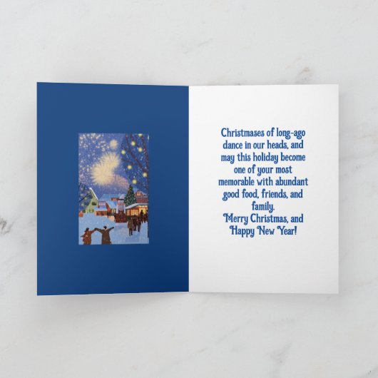 NOSTALGISCHE KERSTMIS VOORBIJ KERSTMIS KAART (Binnen)