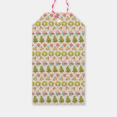 Nostalgische kerstmoderne kleurrijke typografie cadeaulabel (Achterkant)