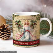 Nostalgische Kerstmok Vintage Engel Memory Art Koffiemok