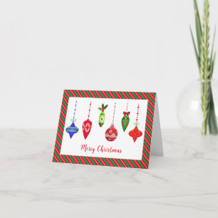 Nostalgische Kerstornamenten Kerstgroet Kaart