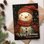 Nostalgische kerstscene Printbare kerstkaart