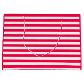 Nostalgische kerstSjabloon Elegant Red White Groot Cadeauzakje (Voorkant)