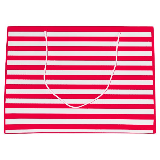 Nostalgische kerstSjabloon Elegant Red White Groot Cadeauzakje (Voorkant)