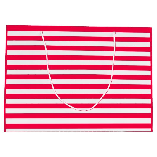 Nostalgische kerstSjabloon Elegant Red White Groot Cadeauzakje (Achterkant)