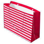 Nostalgische kerstSjabloon Elegant Red White Groot Cadeauzakje (Achterkant Gekanteld)
