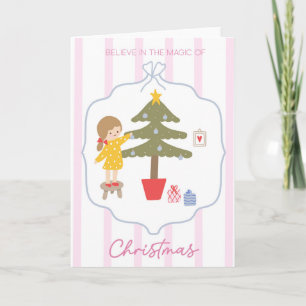 Nostalgische kerstversiering Tree Kaart