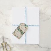 Nostalgische Kitschmas  Cadeaulabel (Met Touw)