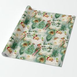 Nostalgische Kitschmas  Cadeaupapier