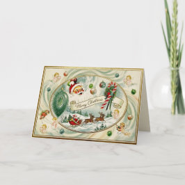 Nostalgische Kitschmas Feestdagen Kaart