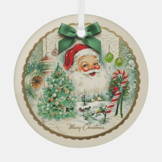 Nostalgische Kitschmas Glas Ornament (Voorkant)
