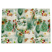 Nostalgische Kitschmas  Groot Cadeauzakje (Voorkant)